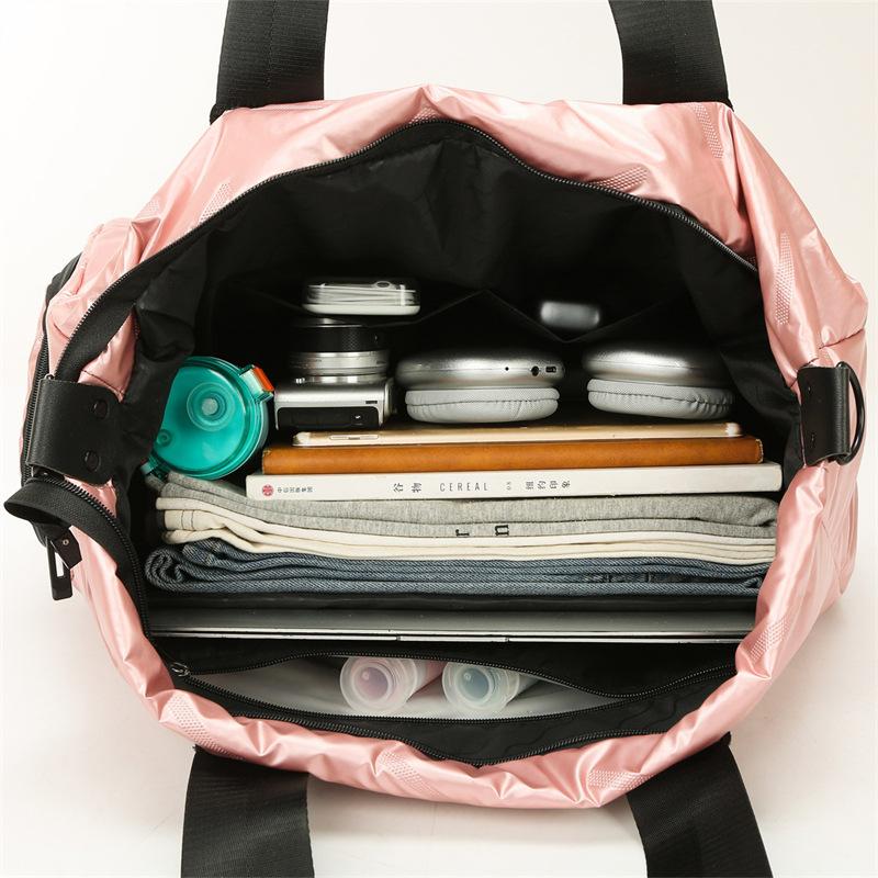 High-value travel bag Large-capacity fitness sports bag Anti-splashing swimming sports bag Fashion glossy bag