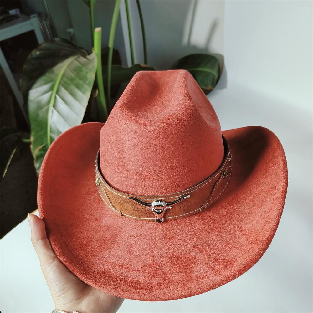 Sombreros de Cowboy Personalizados para mujer sombrero de cowboy retro hombres Sombrero de Mezclilla Estilo Cattleman Unisex Sombrero de Ante Ranchero para Hombre sombrero hombre