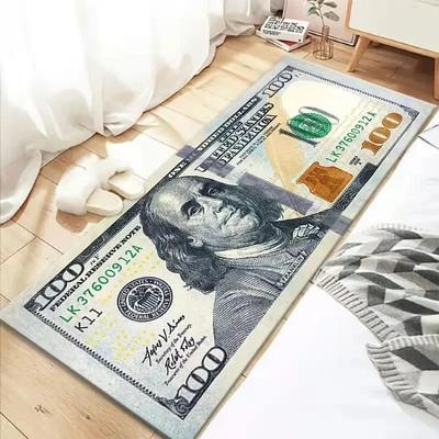 USA Dollar Design Carpet for Living Room Home Decor Kitchen Hallway Balcony Rugs Bathroom Anti-slip Floor Mat Entrance Floormat