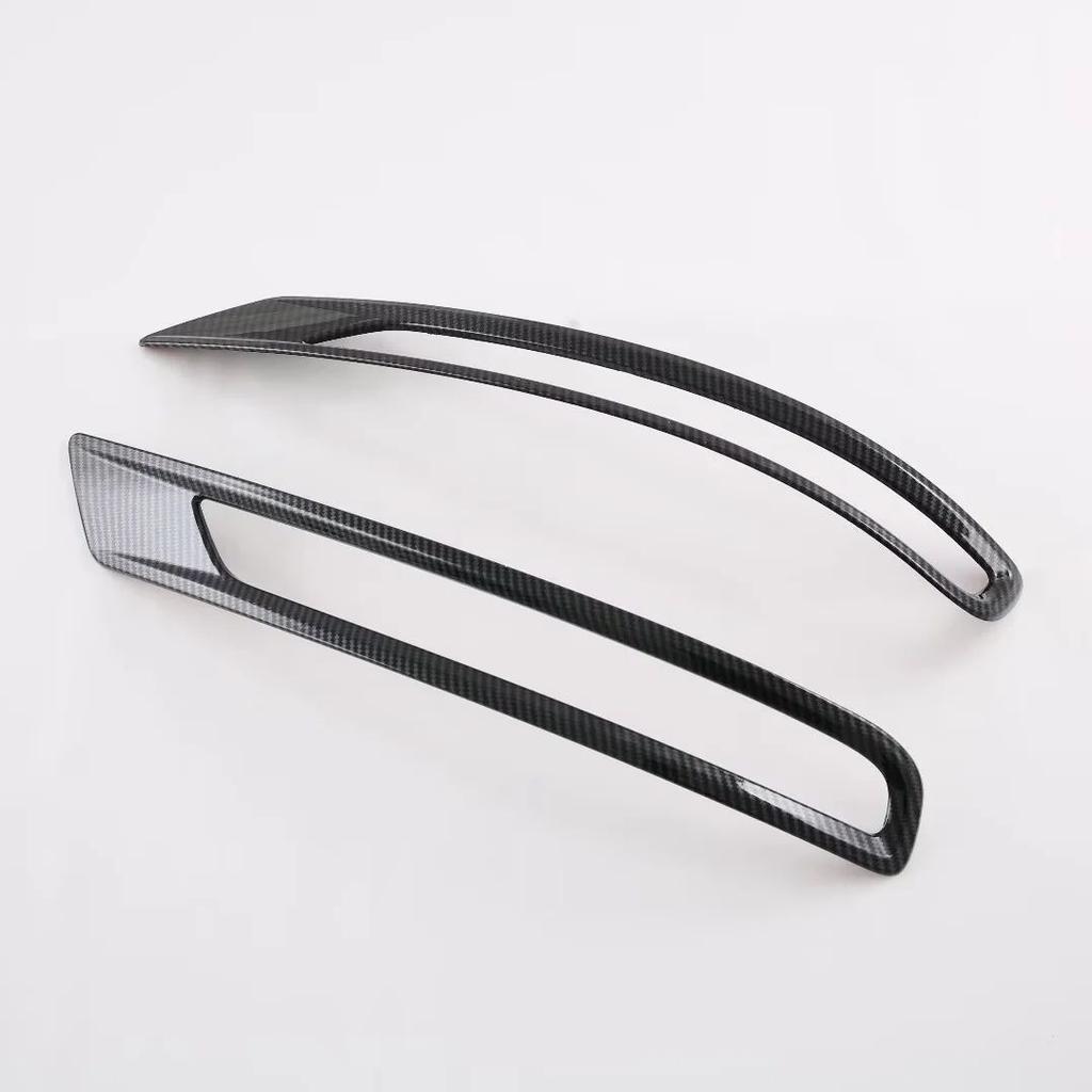 For Mitsubishi Outlander 2024 ABS Glossy Black Rear Fog Light Frame Cover Trim Tail Bumper Strip Car Accessories