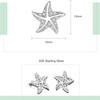 White Starfish Moissanite Stud Earrings Round Cut 925 Sterling Silver Earring