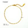 Gold-Plated Stainless Steel Fashion Anklet - Non-Fading Titanium Foot Jewelry