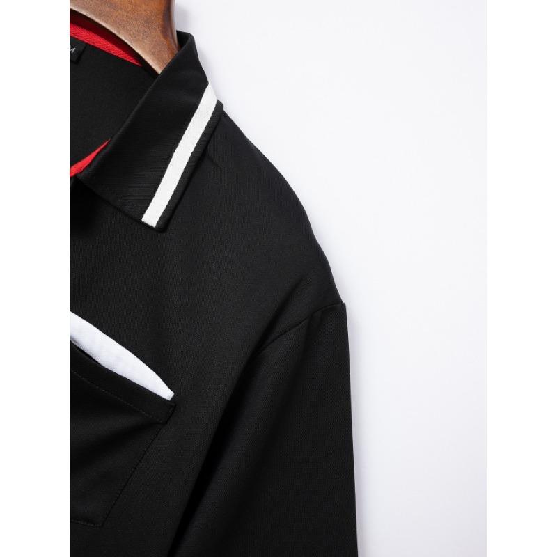 Men's New Summer Pocket Splicing Polo Set Simple Lapel Daily Casual Outfit