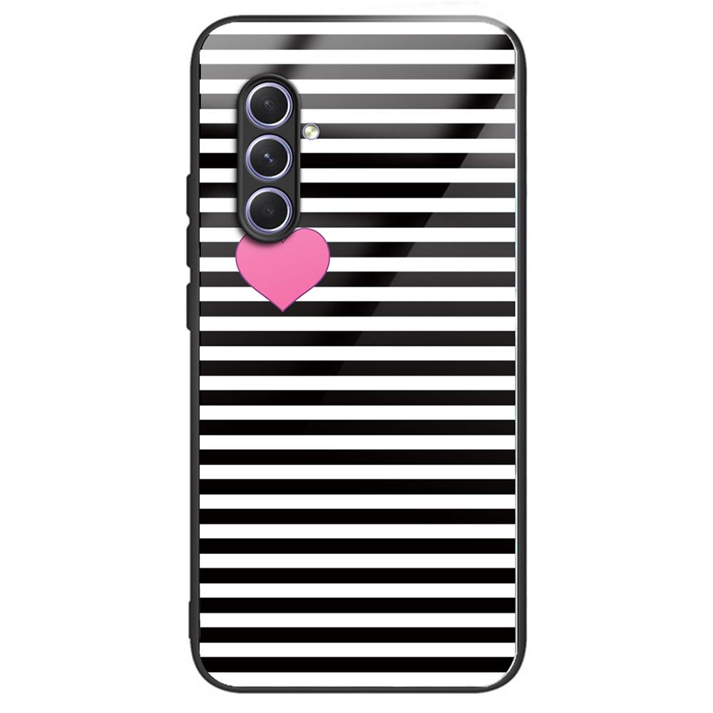 For Samsung Galaxy A54 5G TPU Frame Tempered Glass Case Phone Protective Cover