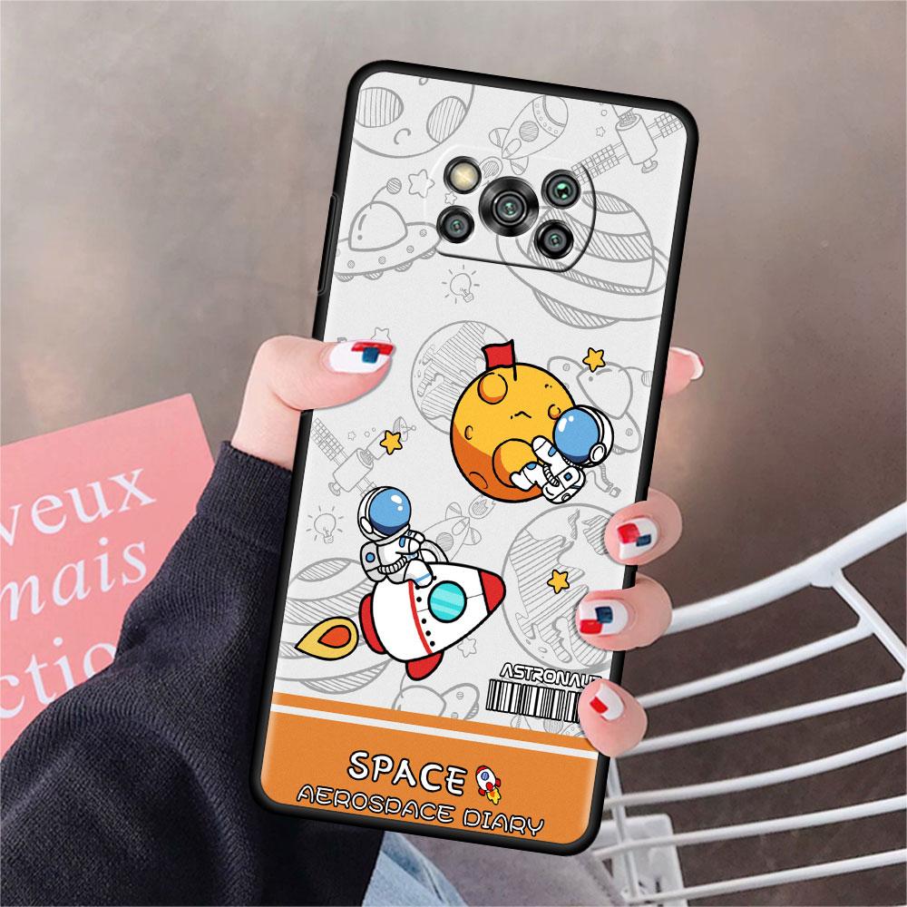 

Чехол для Xiaomi Mi Poco X3 NFC X4 Pro F3 F4 GT M4 M3 F1 C40 11 Lite 11T, мягкий силиконовый чехол для телефона, модный крутой космонавт Mi 11T