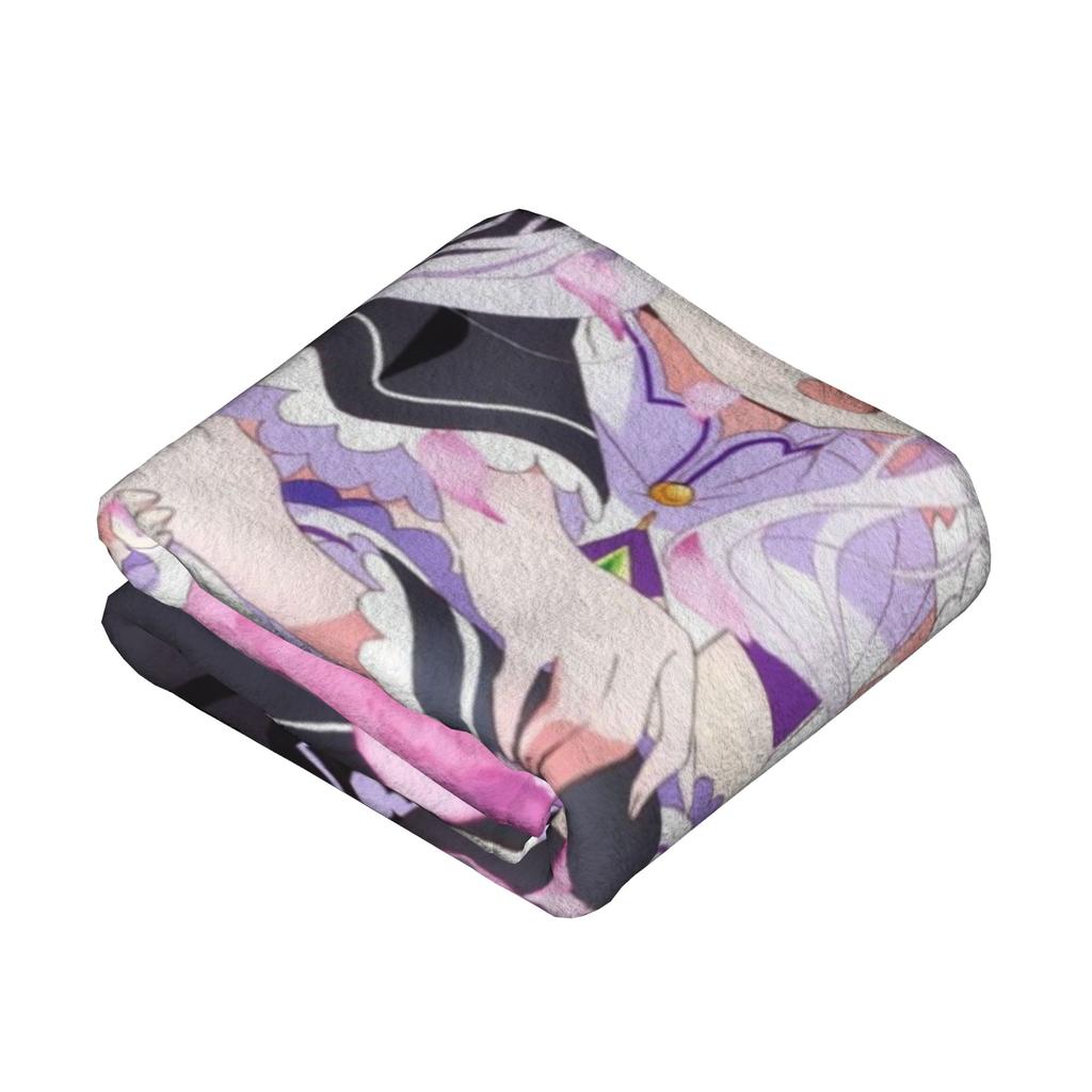 Rem Emilia Re:ZERO Flanell-Kuscheldecken Starten das Leben in Anderen Welten Anime-Decke für Sofa Couch Warmes Schlafzimmer Steppdecke