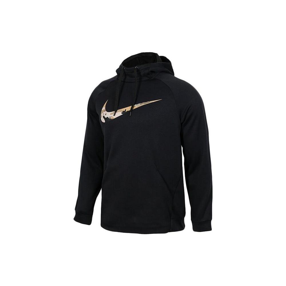 Nike Therma Camo Logo Hoodie Black Men s AR3114-010 L