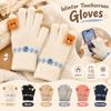 Warm Winter Plush Gloves Windproof Cycling Gloves Korean Touch Screen Gloves  Women