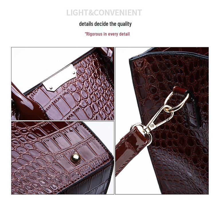 Damen-Handtasche in Krokodilleder-Prägung: 2023 Große Kapazität, Vielseitige Schulter- & Crossbody-Tasche – Neuer Europäischer & Amerikanischer Modestil