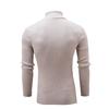 Sweater Solid Color Comfortable Acrylic Elastic Men Knitted Sweater for Daily Life