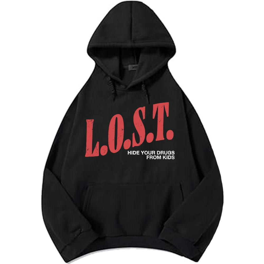 Mgk Lost Americana Hoodies Mode Herbst Fleece Kapuzenpullover Freizeit Langarm Herren Pullover Grafische Druckoberteile