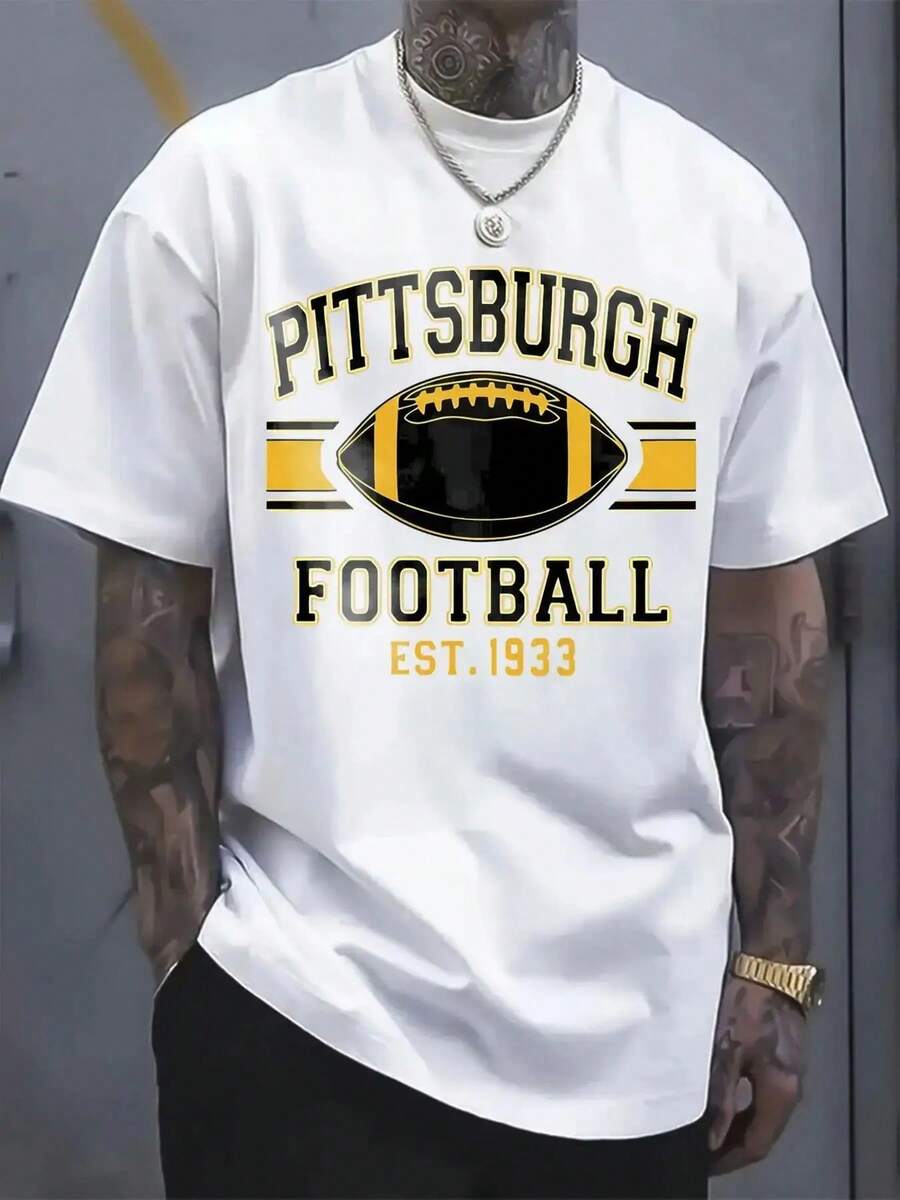

Unisex s Pittsburgh Football & Rugby Graphic T-Shirt XL