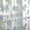 Flower Sheer Curtain Tulle Window  Voile Drape Valance 1 Panel Fabric
