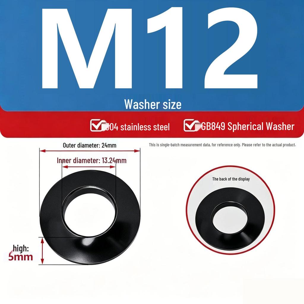 304 Stainless Steel Conical, Spherical, and Concave Convex Washers (M6, M8, M10, M12)