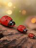 100/20PCS pieces of resin ladybug figurines, garden and courtyard micro landscape succulent pot decoration handicrafts
