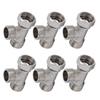 6PCS 3 Way Tee Connectors G1 2 Male and Female Thread Stainless Steel 3 Way Diverter Water Line Splitter