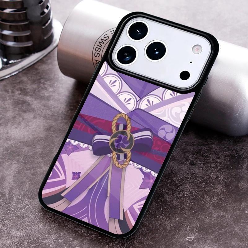 Raiden Shogun Baal Genshin Impact Phone Case for iPhone 17 16 15 Pro Max Air 14 13 12 11 Plus Shockproof Capa Cover