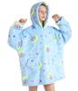 Autumn and Winter Sports and Leisure Warm TV Blanket Senior Children's Plush Comfortable Soft Bathrobe Warm Fluffy Robe
