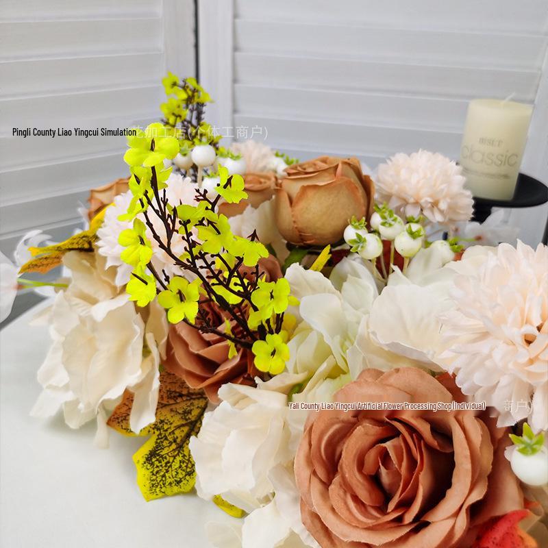 Autumn Artificial Flower Arrangement for Wedding, Party, Hotel, Thanksgiving, Halloween Decor
