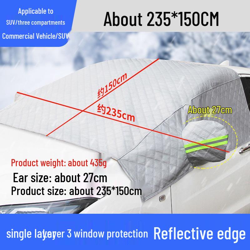 Magnetic Car Windshield Snow & Sun Shade Cover for Sedans, SUVs & Trucks