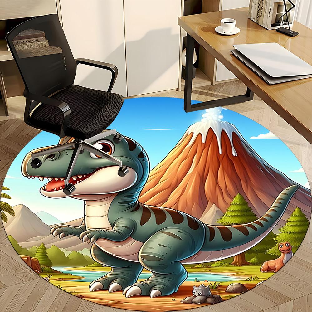 1pc Dinosaur Adventure Chair Carpet for Office, Non-slip, Soft and Durable Office Rug for Decoration, Perfect for Office yy251229184