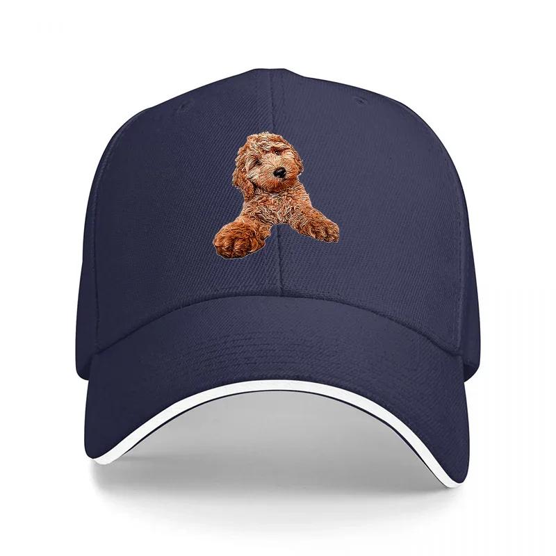 Schwarze Baseballkappe mit Stickerei eines Cocker Spaniels und braunem Hundedesign Klassische verstellbare Kappe für Hundeliebhaber und Tierfreunde