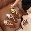 Niche Can Wear Two Pointed Sandals for Women's New Versatile Casual Temperament Low-heeled Flip-flops Sandals Tide