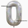 40-inch Aluminum Foil Laser Number Balloons for Birthday and Wedding Decorations
