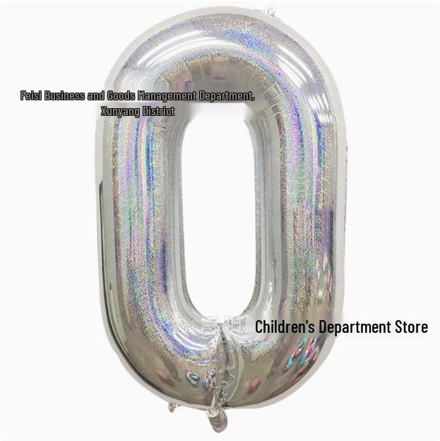 40-inch Aluminum Foil Laser Number Balloons for Birthday and Wedding Decorations