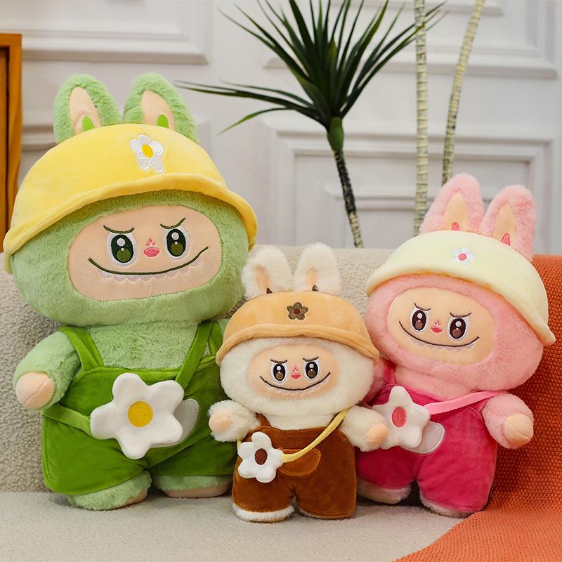 satchel overalls rabub plush toy small daisy rabub doll POP MART doll