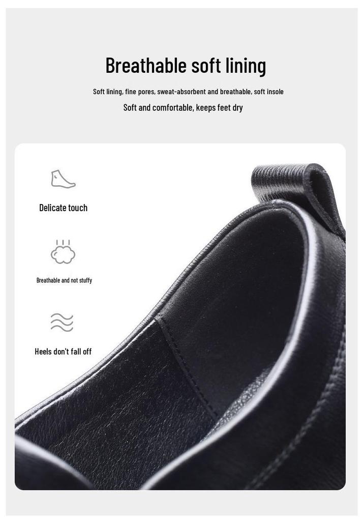Men's Versatile Breathable Leather Casual Shoes | Non-Slip Soft Sole for Comfort and Style