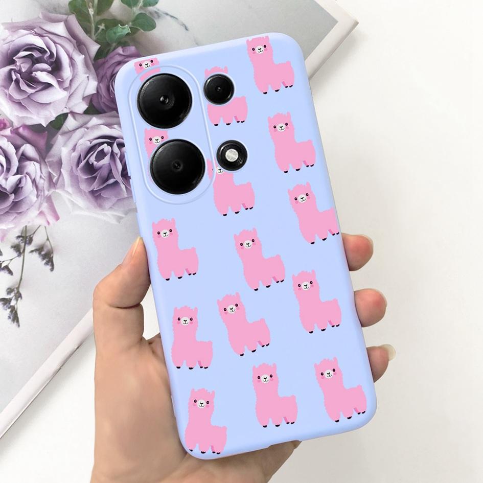 For Xiaomi Redmi Note 13 Pro 4G 2024 Case Cute Love Heart Cactus Soft Matte TPU Cover For Xiaomi Poco M6 Pro 4G Note13 Pro Coque