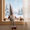 Langbeinige Plüsch-Gnom-Weihnachtspuppen-Dekoration, Lange Beine Weiche Schwedische Figur, Nordischer Stil Feiertags-Stoff-Elfen-Zwerg-Schmuck für Zuhause