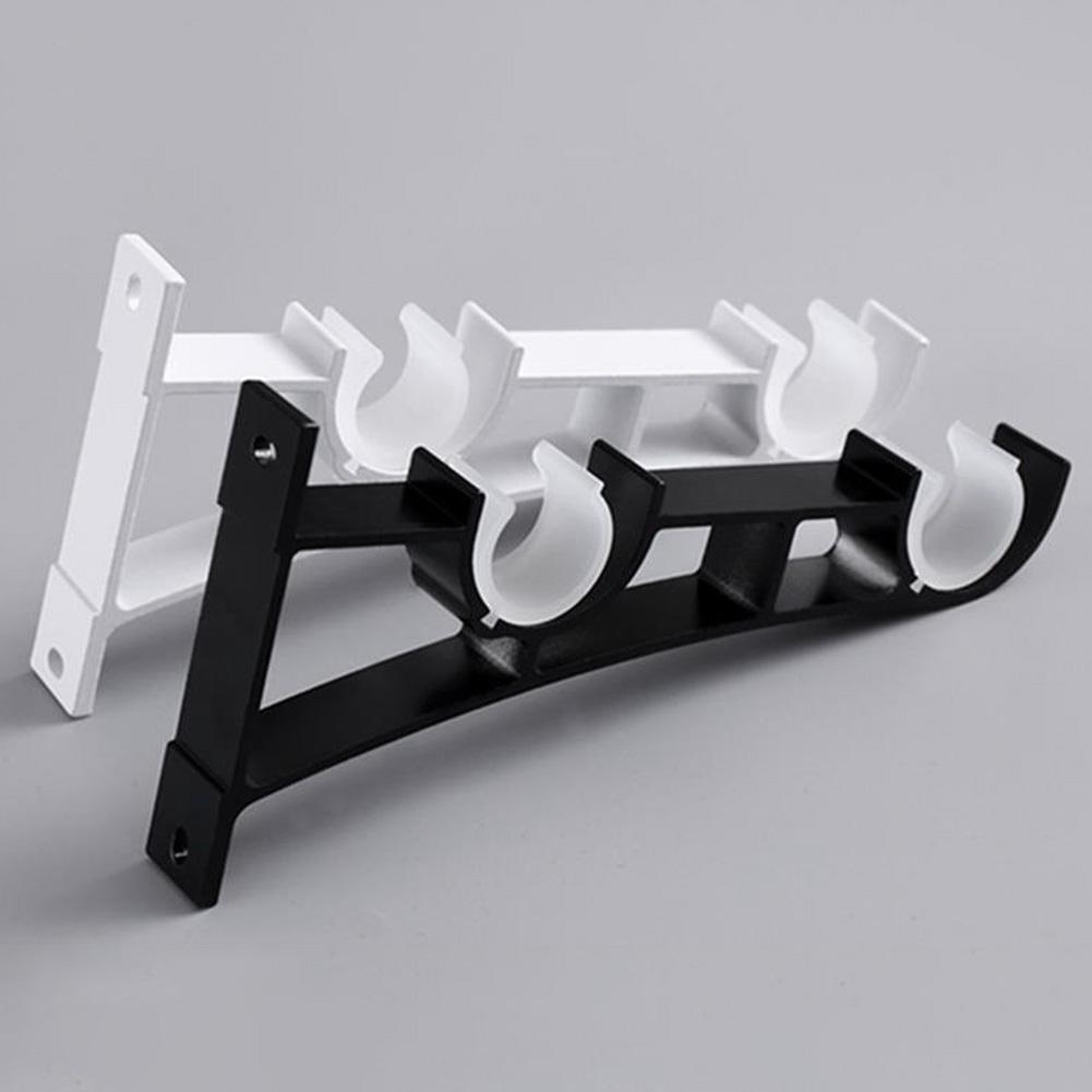 2er-Pack Hochleistungs-Vorhangstangenhalter Wandmontagehalterung Aluminiumlegierung Vorhangstangen-Aufhängebeschläge für Wandhänger-Halterungen