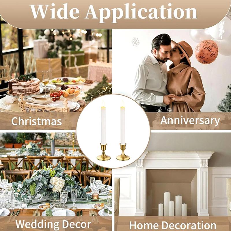 2Pcs Vintage Elegant Tabletop Candle Holders Iron Candlelight Dinner Props Bar Party Candelabra Home Hotel Decorations