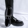 Men's Round Toe Patent Leather Shoes for Business, Formal, and Wedding.