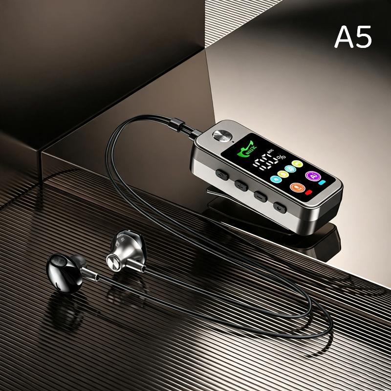 1 Stück Bluetooth-Kopfhörer Clip-On-Kopfhörer Farbdisplay Kabellose Headsets Hifi-Stereo-Geräuschunterdrückung Ohrstöpsel für Live