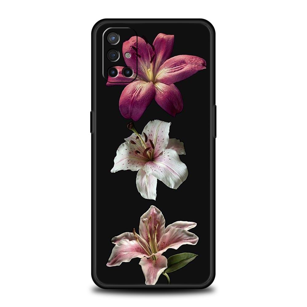 Handyhülle für OnePlus 15 13 12 11 10 9 8 7T Pro 13T 13R 12R 10R 9RT 8T Nord 2T CE 2 3 5G Lite Hülle Realistischer Lilienblumen-Druck