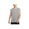 Regata de Tricô para Yoga Sem Mangas de Secagem Rápida Esportiva Macia Leve Gola Redonda Masculina Tops Cinza Fumaça Claro DM7824-077