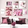Scandinavian Style Flower Pictures Vase Wall Posters On The Wall Pink Canvas Painting for Living Room Modular Paintings Wall Art