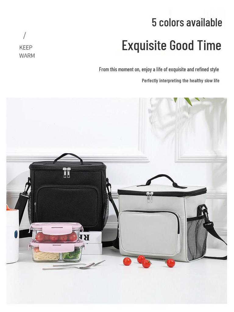 600D Large Insulated Crossbody Ice Pack Picnic Lunch Bag