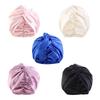 Silk Like Sleep Cap With Hair Bonnet Twisted Design Double Layer Night Bonnet For Women Men Soft Elegant Moisture Wicking Hair Protector 5 Colors