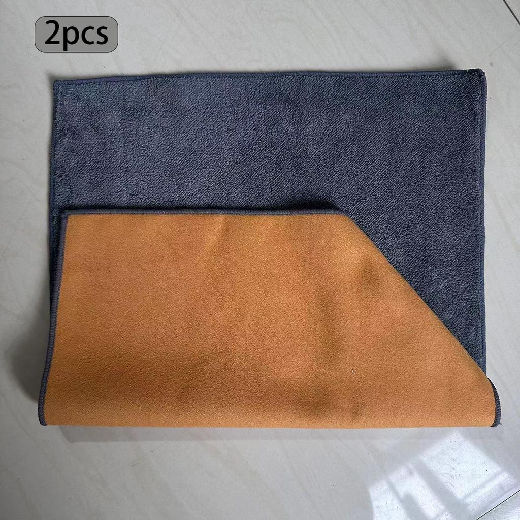 2-pack double-sided car cleaning cloths 30×30cm for car interiors and home use. Soft and absorbent, multifunctional car cleaning cloth.