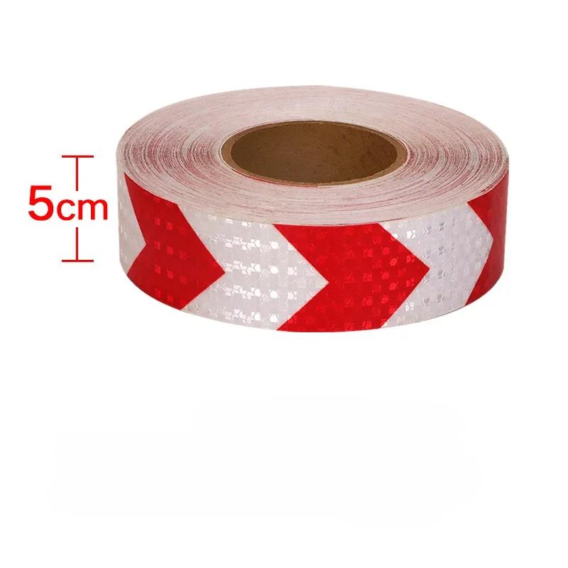 5cmx3m Arrow Reflective Tapes Conspicuity Waterproof Safety Caution Reflectors Warning Stickers DIY For Car Truck Vehicle
