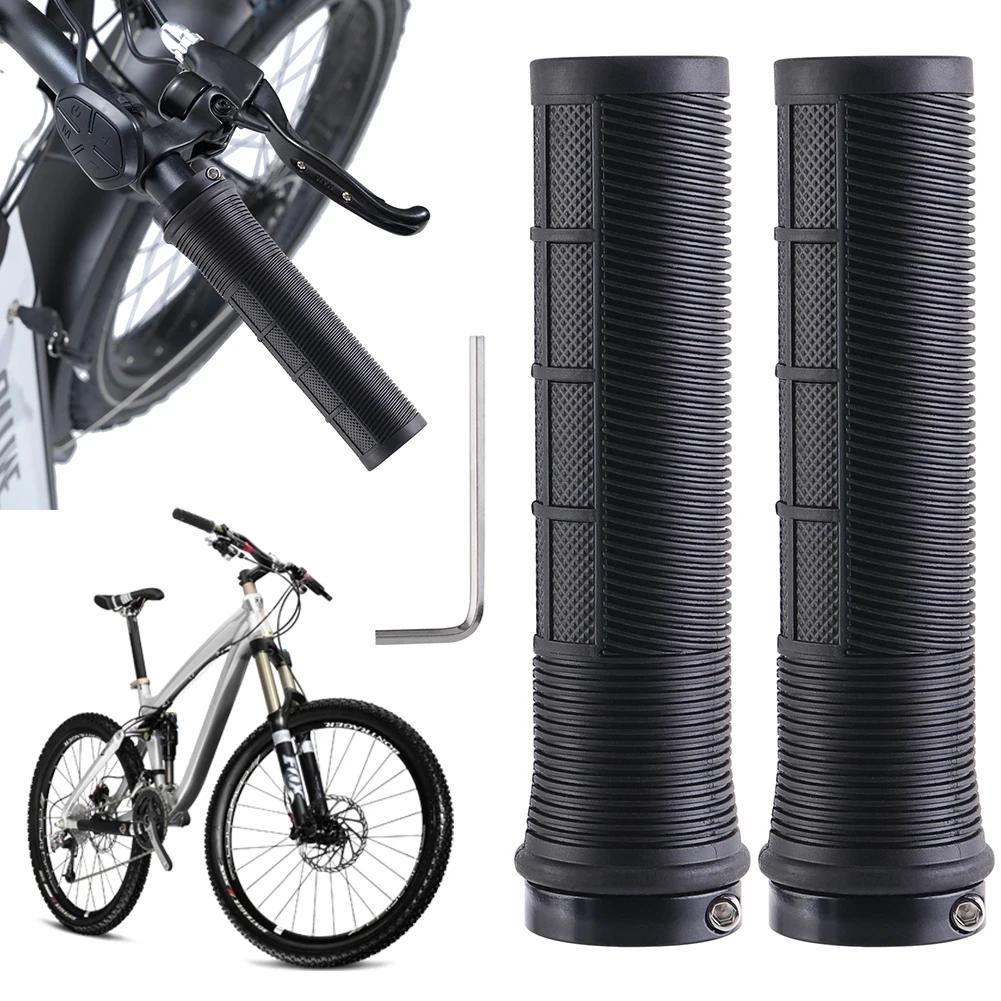 TPR Bicycle Handlebar Grips Anti-skid Bar Grips Shock Absorbing MTB Mountain Bike Handlebar Shock-absorbing Cover Cycling Access