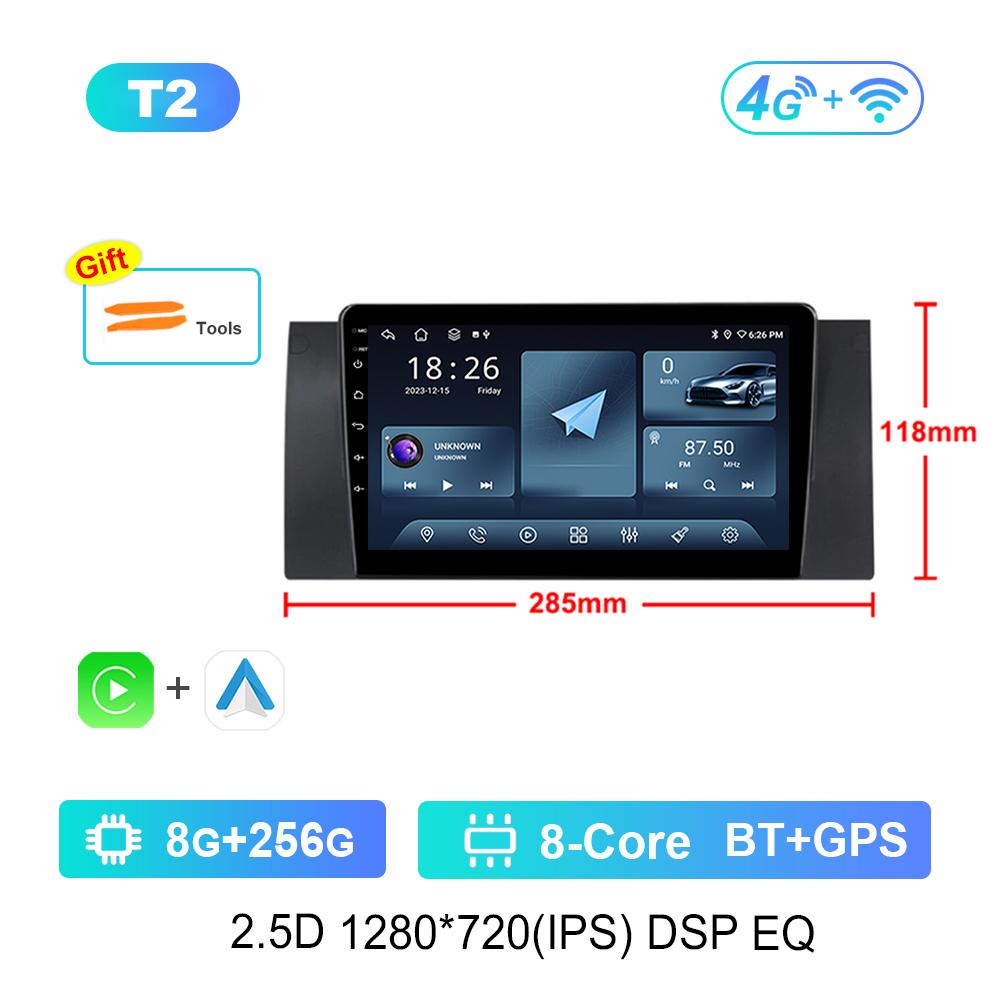 Carplay GPS Navigation for BMW E39 M5 1996 - 2003 DSP Stereo Car Radio Multimedia Player Android OS WiFi Head Unit