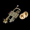 Golden Music Educational Children Trumpet Kids Trumpet Plastic for W/ 4 Colored
