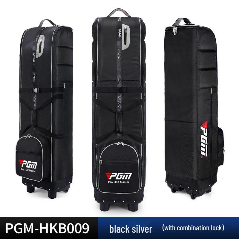 PGM Foldable Wheeled Golf Bag with Dustproof Storage, Thickened for Airplane Check-in