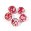 5pcs 12mm Lampwork Flower Beads Colorful Plum Blossom Glass Round Loose Beads For Jewelry Making Bracelets Earrings Accessories