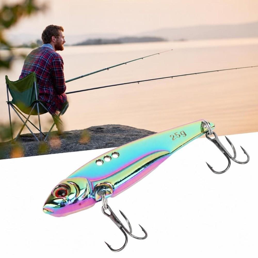 5PCS With 3D Eyes Fishing Blade Bait Zinc Alloy Swimbait Lure Durable Vib Blade Lure  For Walleye
